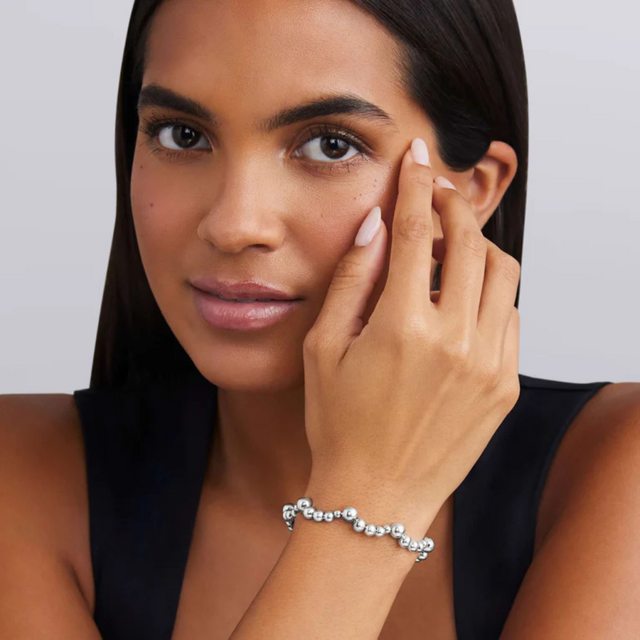Caviar Bubbly 7mm Cuff Bracelet in Sterling Silver, 7"