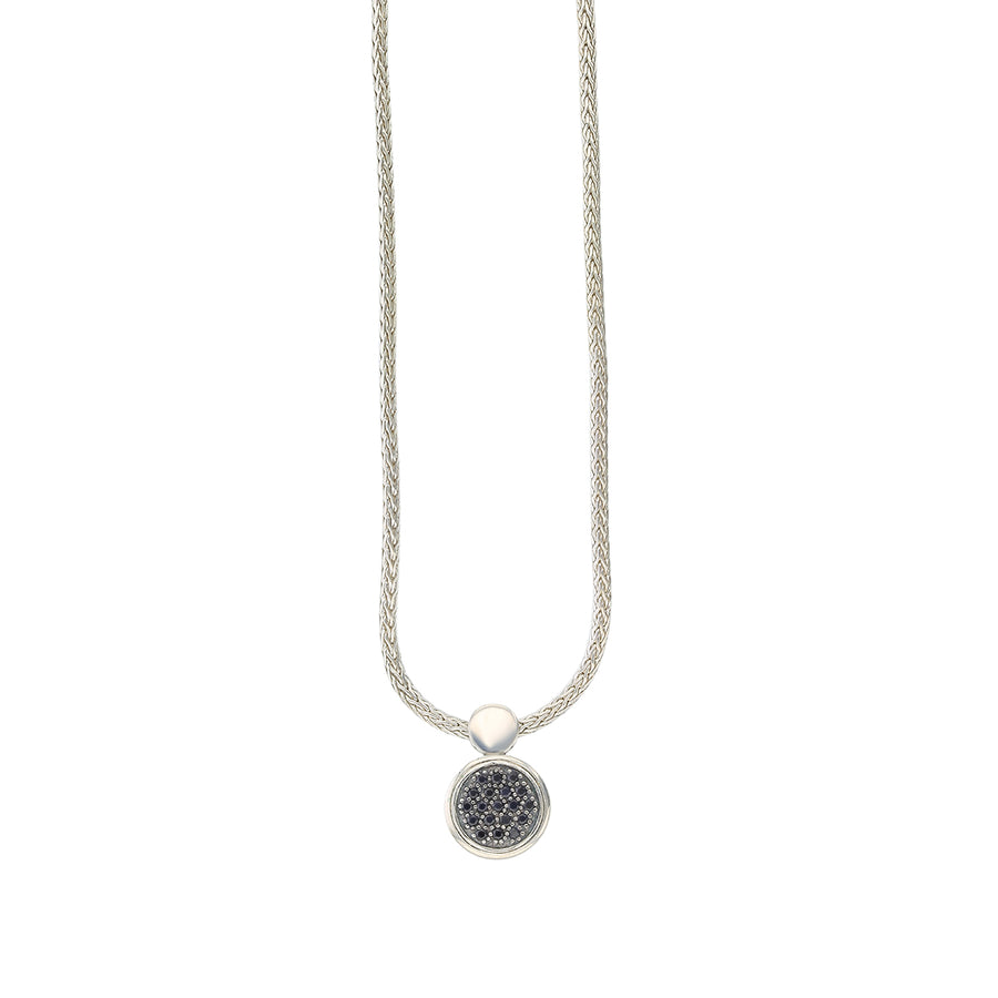 John Hardy Dot Black Sapphire Pendant in Sterling Silver, 16" wheat chain
