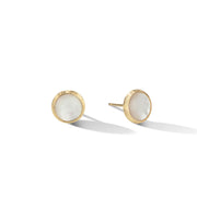 Jaipur Mother of Pearl Stud Earrings in 18K Yellow Gold