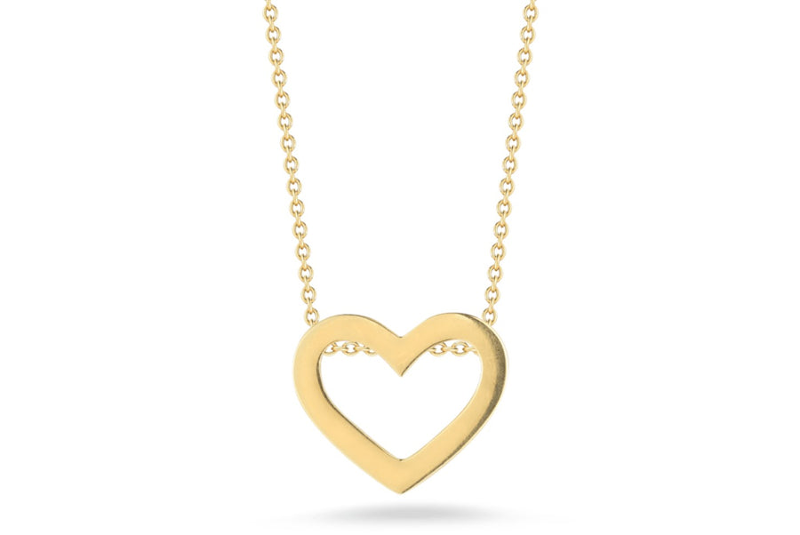 Tiny Treasure Heart Pendant in 18K Yellow Gold, 18" chain