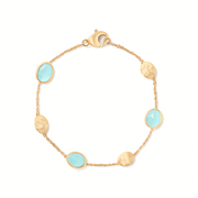 Siviglia Aquamarine Bracelet in 18K Yellow Gold, 7"