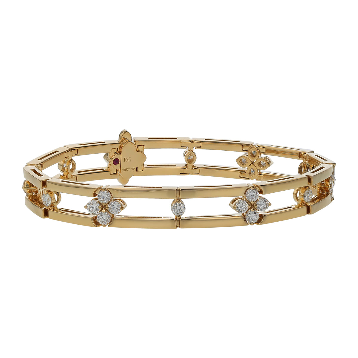 Love in Verona Diamond Station Bracelet in 18K Yellow Gold