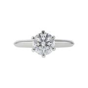 Platinum Brilliant Diamond Solitaire Engagement Ring