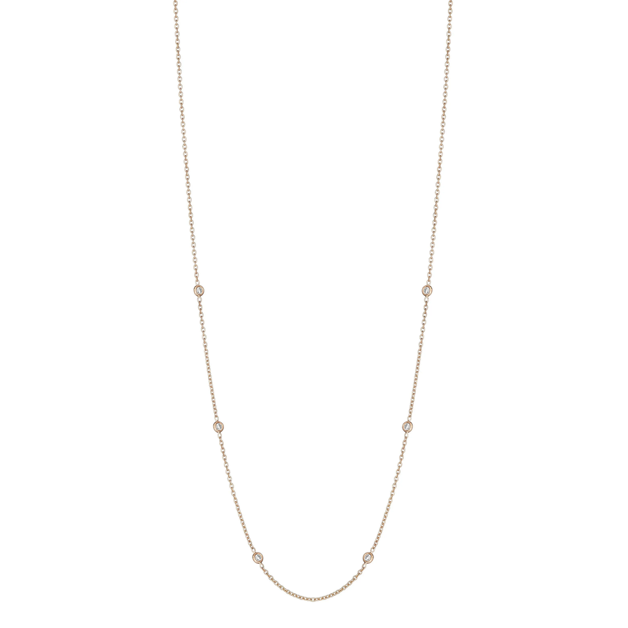 0.30ct Diamond Eyelet Chain Necklace in 18K Yellow Gold, 18"