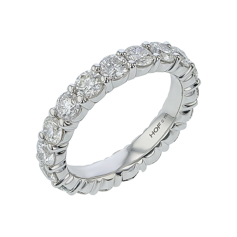 Signature 3.01-3.11ct Diamond GH/VS-SI Eternity Band in 18K White Gold, Size 6.5