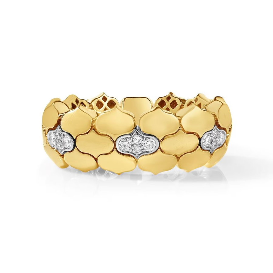Cobra 0.20ct Diamond Flex Ring in 18K Yellow Gold, size 6.5
