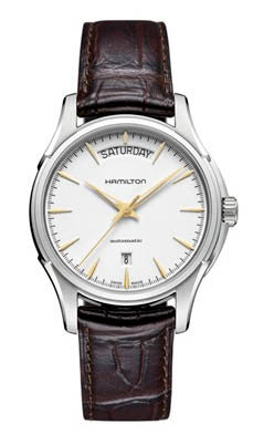 40mm Jazzmaster Automatic Watch with White Dial in Stainless Steel, Strap