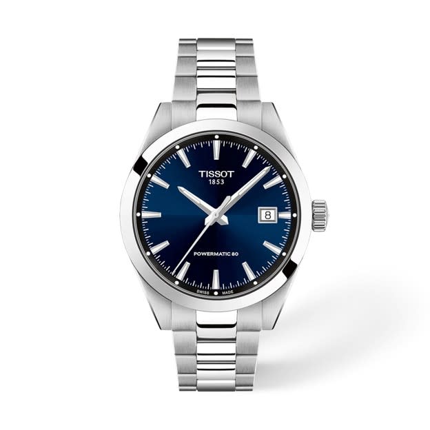 38mm Gentleman Watch with Blue Dial in Stainless Steel, Bracelet