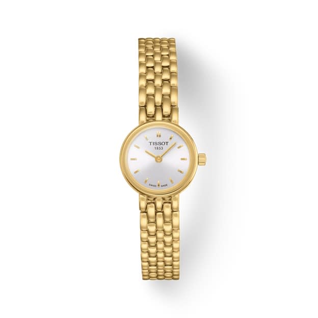 19.5mm Lovely Watch with Silver Dial in Stainless Steel with Yellow Gold PVD, Bracelet