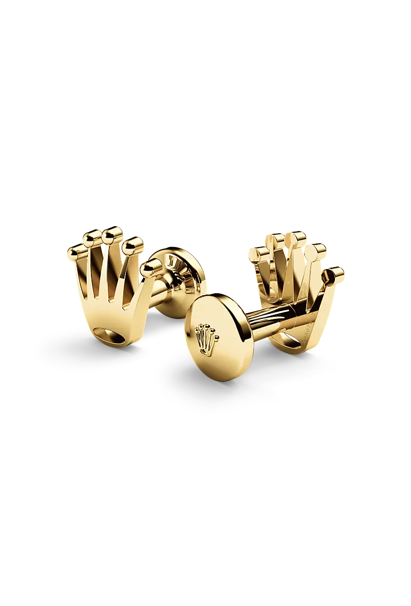 Rolex ‘Crown’ cufflinks Yellow gold A1018 at Rolex Bespoke