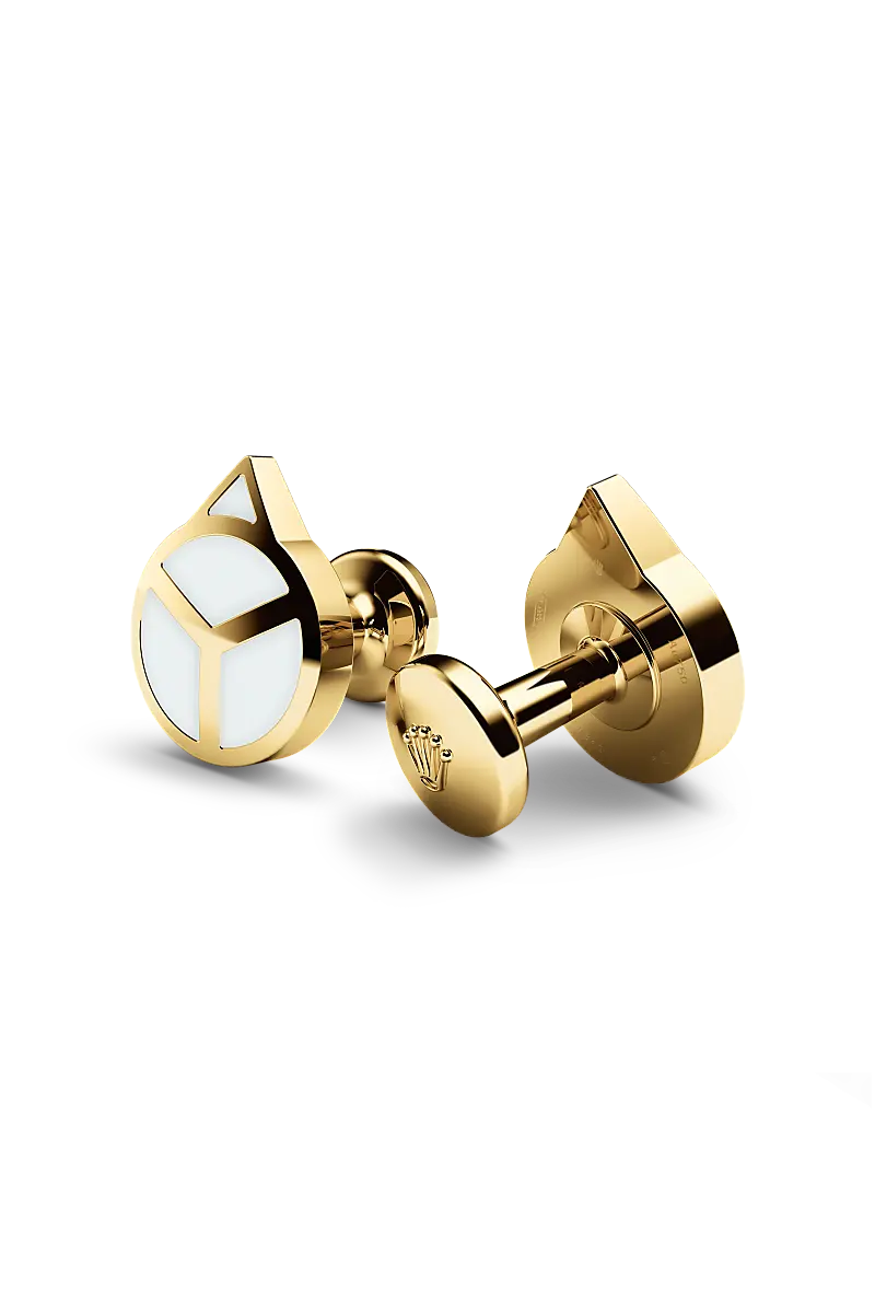 Rolex ‘Hand’ cufflinks Yellow gold and luminescent material A1028