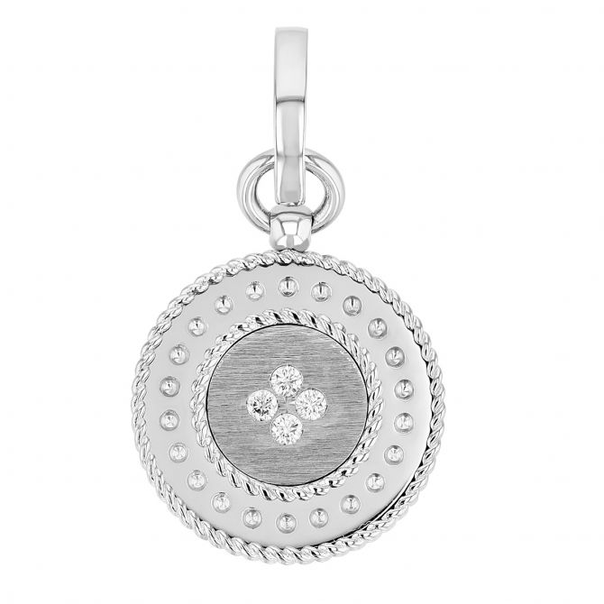 Venetian Princess 0.06ct Diamond Pendant Charm in 18K White Gold