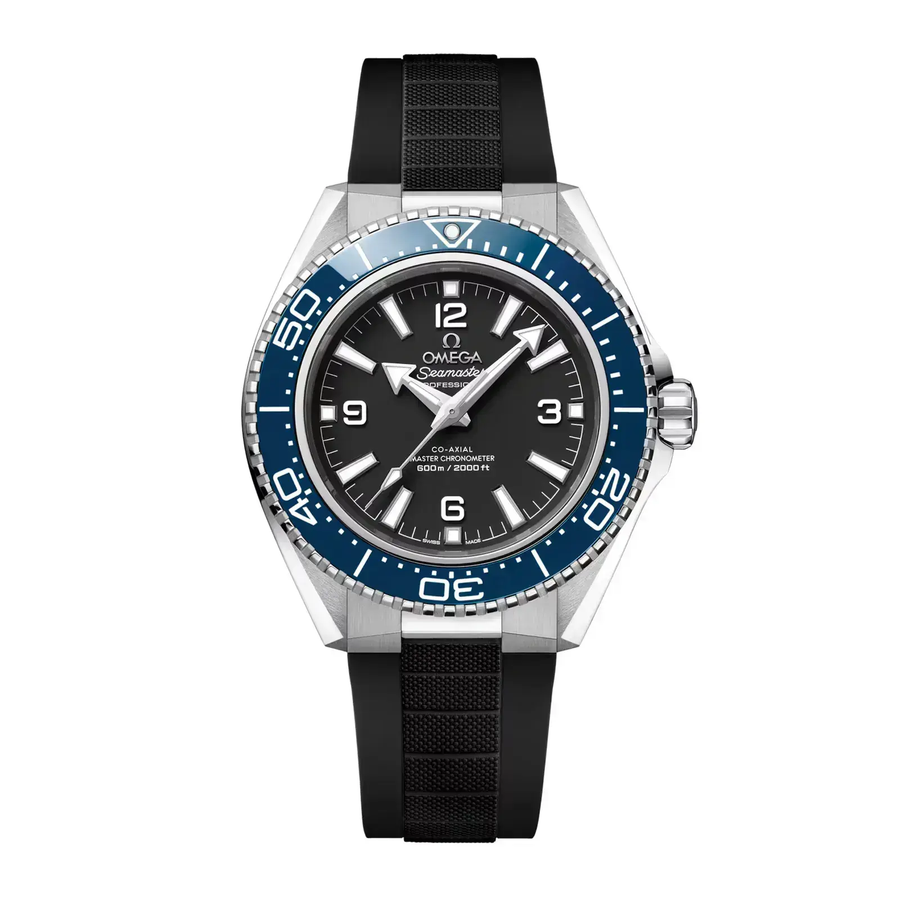 42mm Seamaster Planet Ocean 600M Watch with Black Dial in Stainless Steel, Strap