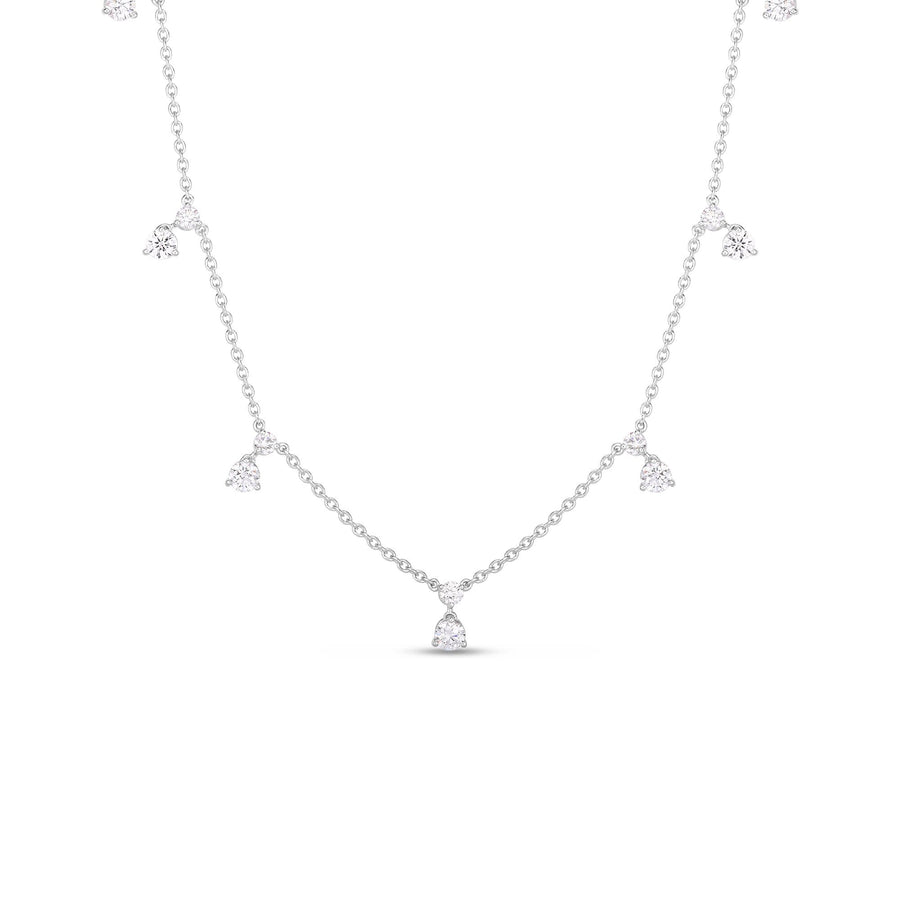 Diamond by the Inch 1.28ct Diamond 5 Station Necklace in 18K White Gold