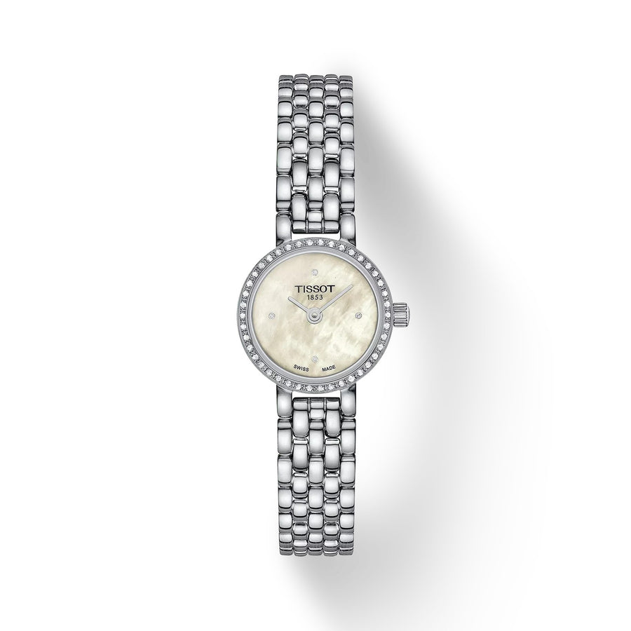 19.5mm Lovely Round Quartz Watch with Mother of Pearl Dial in Stainless Steel, Bracelet