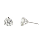 1.20ct Round Brilliant Diamond 3 Prong Stud Earrings in 14K White Gold