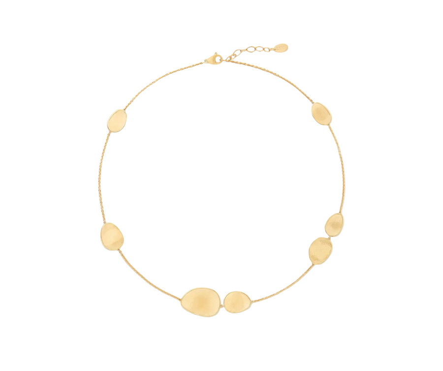 Lunaria 7 Elements Necklace in 18K Yellow Gold 16.5