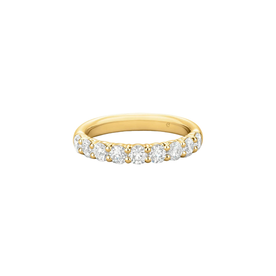 Signature 0.36-0.65ct Diamond 9 Stone Band in 18K Yellow Gold, size 6.5