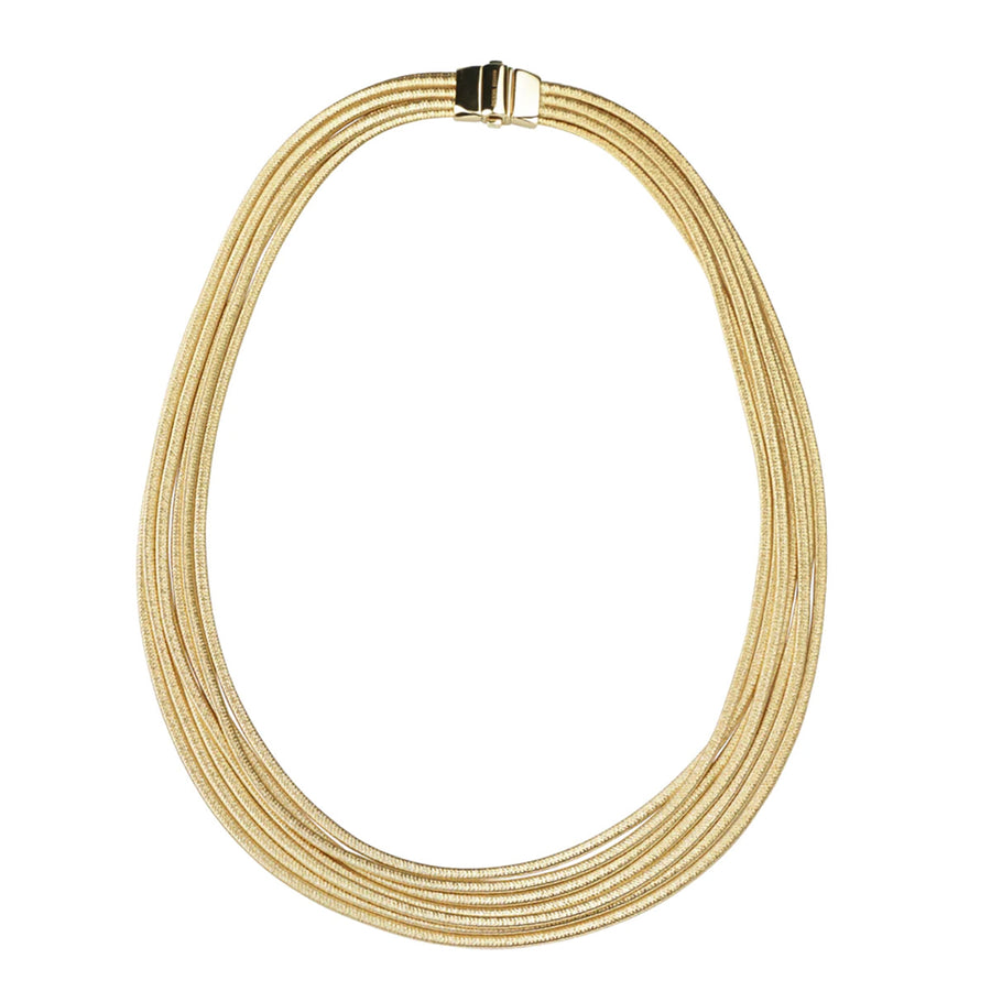 Cairo 7 Strand Necklace in 18K Yellow Gold, 16.5"