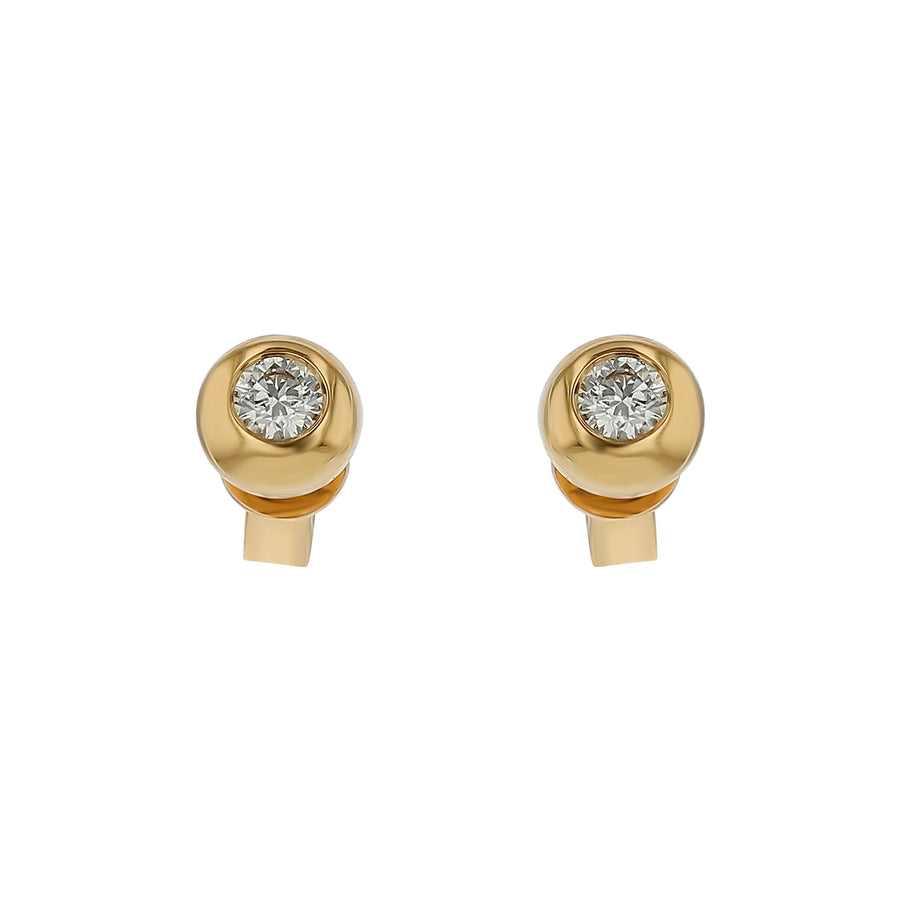 Dream 0.41ct Diamond Solitaire Stud Earrings in 18K Yellow Gold