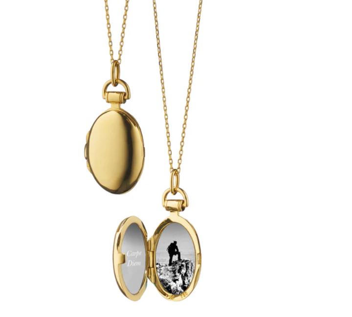 "Anna" Petite Locket in 18k Yellow Gold, 16in