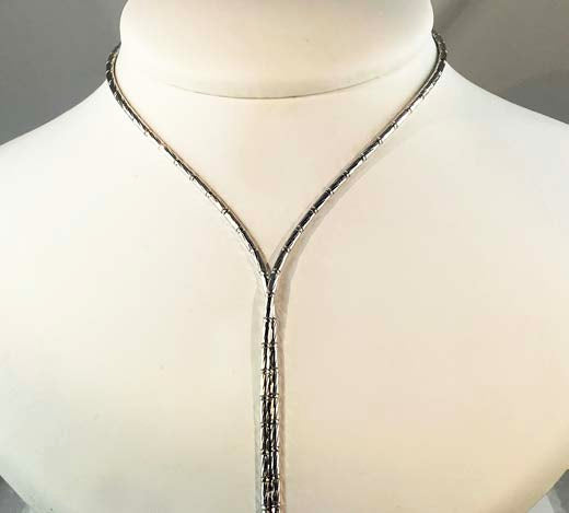 Luminance Flexible Magnetic Convertible Lariat Necklace/Bracelet in Platinum, 27.5"