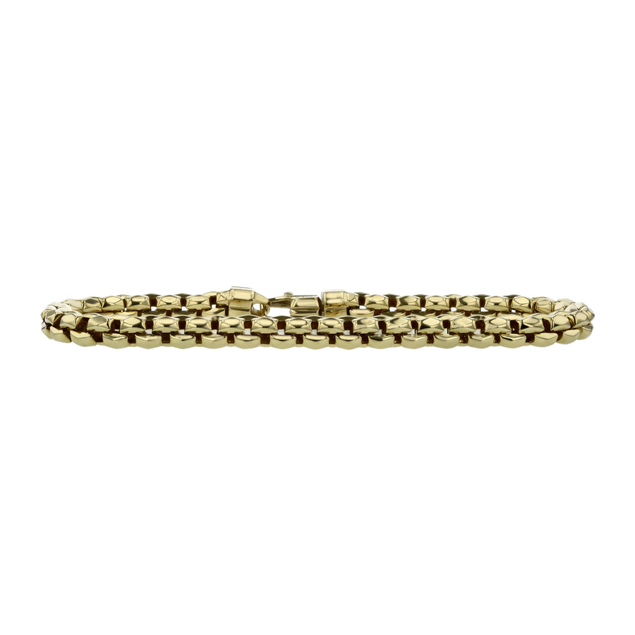 Men's Bracelet in 18K Yellow Gold, 8in