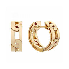 Navarra 15mm Hinged Hoop Earrings in 18K Yellow Gold