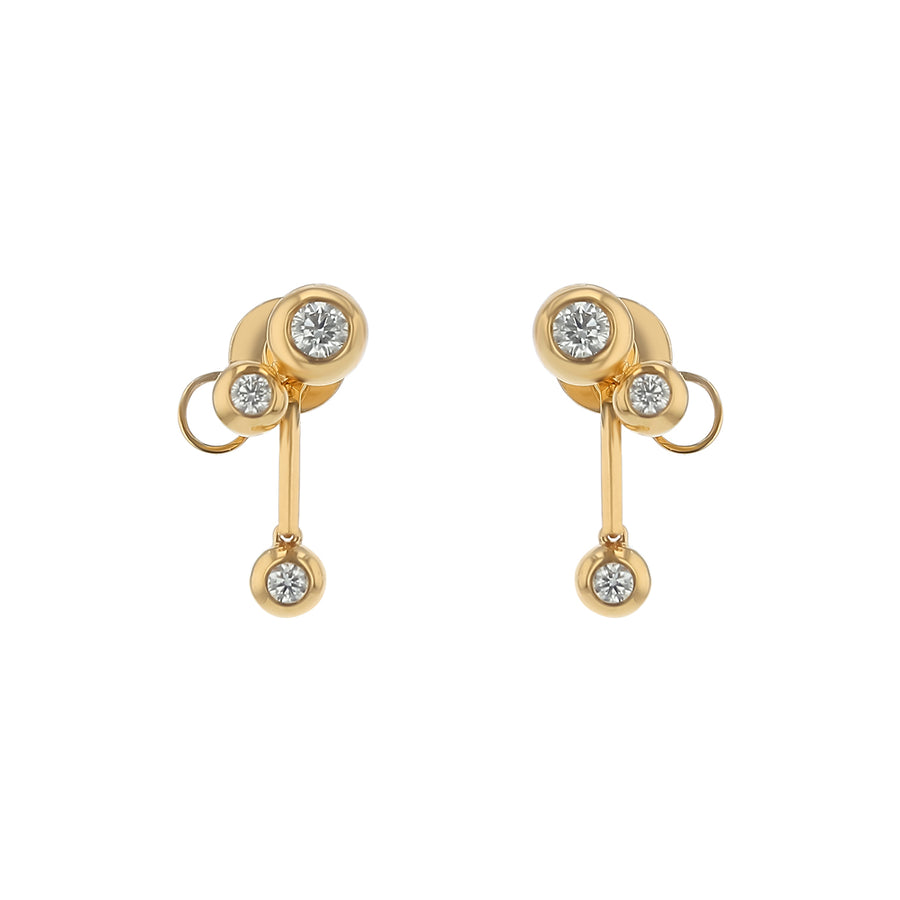 Dream 0.43ct Diamond Drop Earrings in 18K Yellow Gold