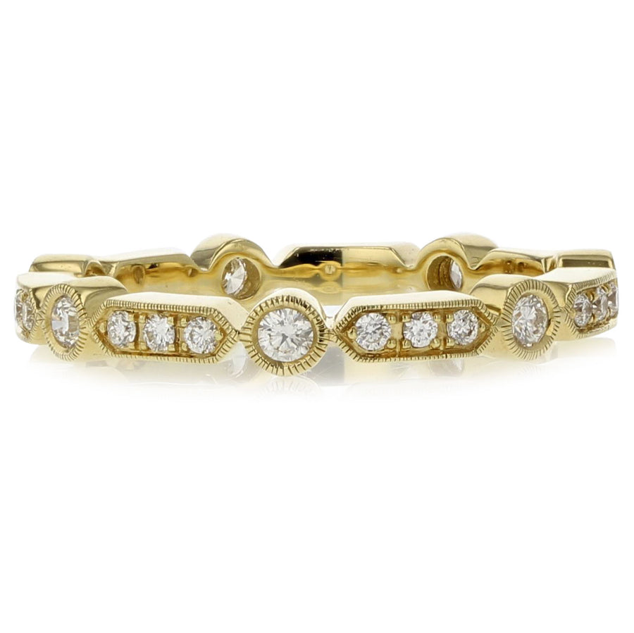 0.37ct Diamond Bar Eternity Band in 18KYellow Gold