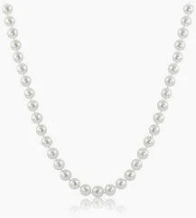 Akoya Pearl Strand Necklace in 14K White Gold, 18in