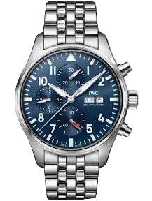 41mm SS Pilot's Watch Chronograph Blue Dial