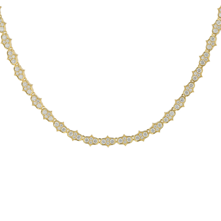 Cobra 3.42ct Diamond Line Necklace in 18K Yellow Gold, 15"