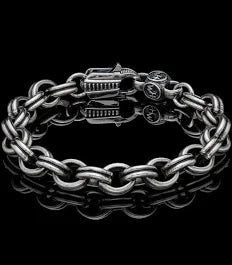 BR30 Crete Link Bracelet in Sterling Silver, Medium