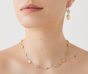 Siviglia Collection 18K Yellow Gold and Aquamarine Necklace