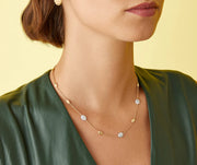 Siviglia Diamond Station Necklace in 18K Yellow Gold, 16.5in