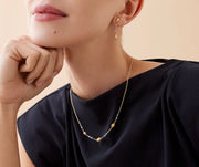Siviglia 0.57ct Diamond Beaded Necklace in 18K Yellow Gold, 16.5"