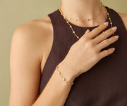 Siviglia Station Bracelet in 18K Yellow Gold, 7.5in