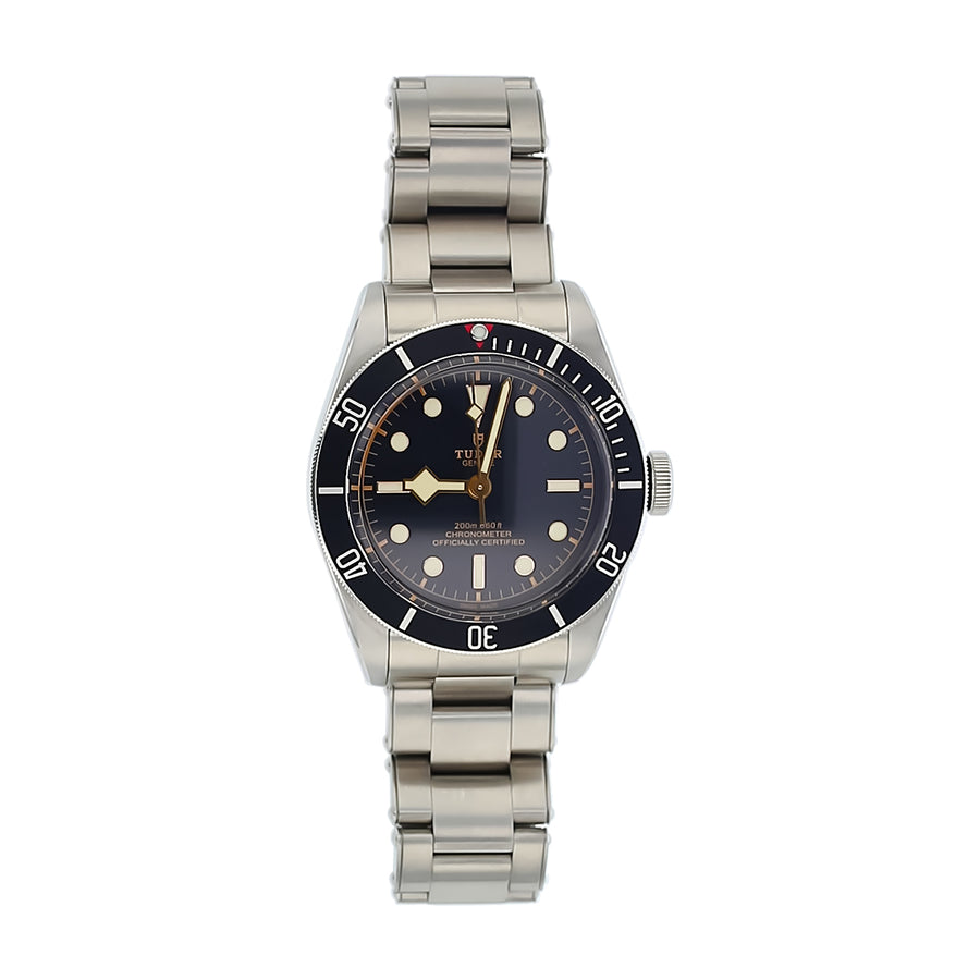 42mm Tudor Black Bay Watch with Black Dial in Stainless Steel, Bracelet