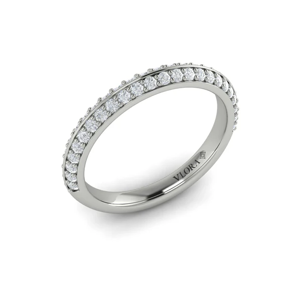 Harmony 0.43ct Diamond Knife Edge Partway Band in Platinum, size 6.5