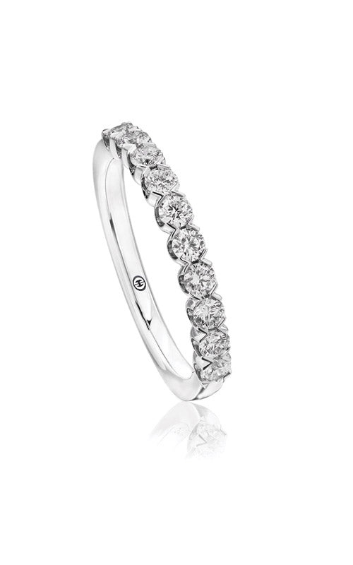 Diamond Partway Band in 14K White Gold, Size 6.5