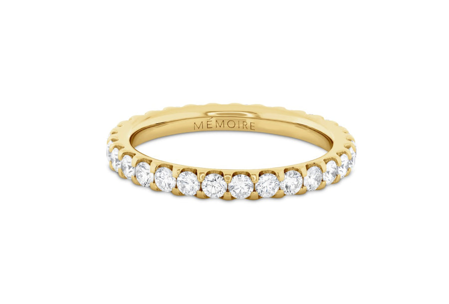 Odessa 0.88-1.08ct Diamond Eternity Band in 18K Yellow Gold, Size 6.5