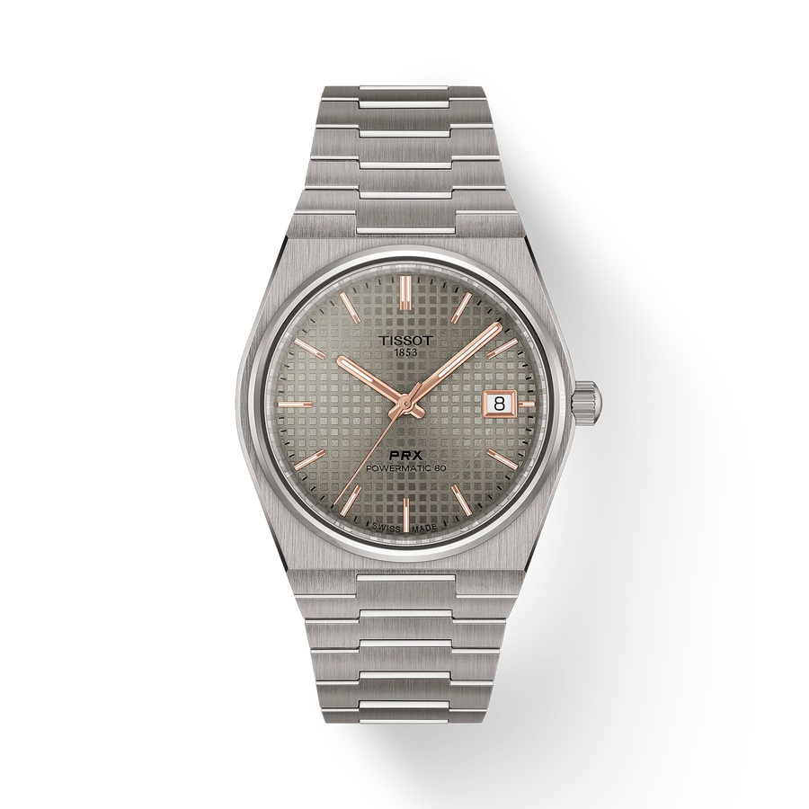 38mm PRX Watch with Anthracite Dial in Titanium, Bracelet