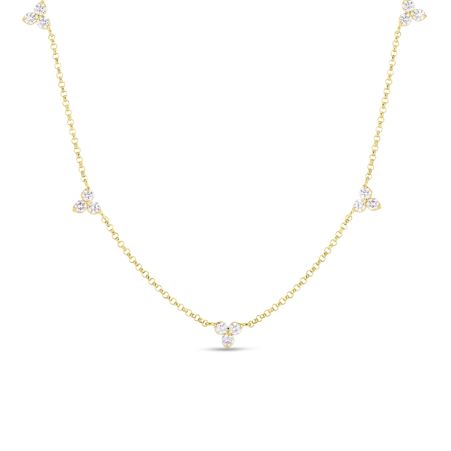 Love by the Inch 0.65ct Diamond Station Necklace in 18K Yellow Gold, 17"