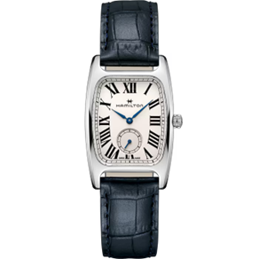 27x31mm American Classic Boulton Quartz Watch with White Dial in Stainless Steel, Strap