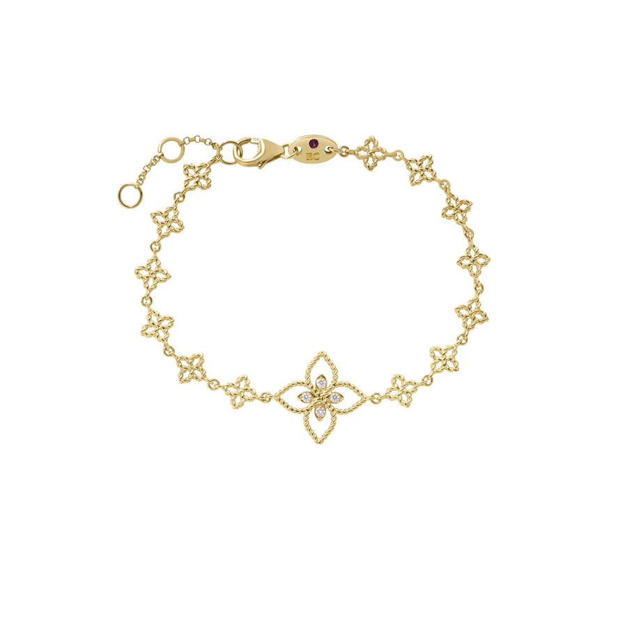 Principessa 0.04ct Diamond Bracelet in 18K Yellow Gold