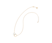Jaipur Diamond Hand Engraved Interlocking Necklace in 18K Yellow and White Gold, 16.5in
