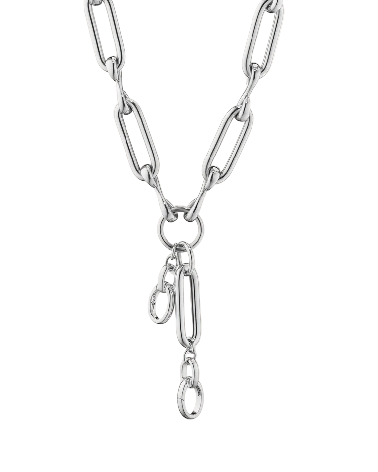 Infinity Link Design Your Own Charm Necklace in Sterling Silver, 18"