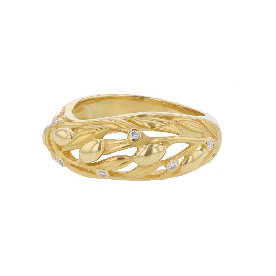 Decorative Band in 18K Yellow Gold, size 6.5