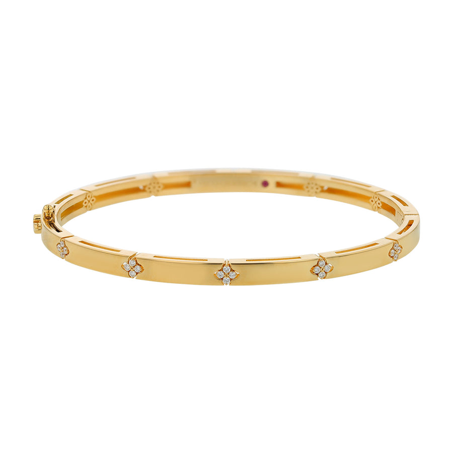 Love in Verona 0.10ct Diamond Bangle Bracelet in 18K Yellow Gold